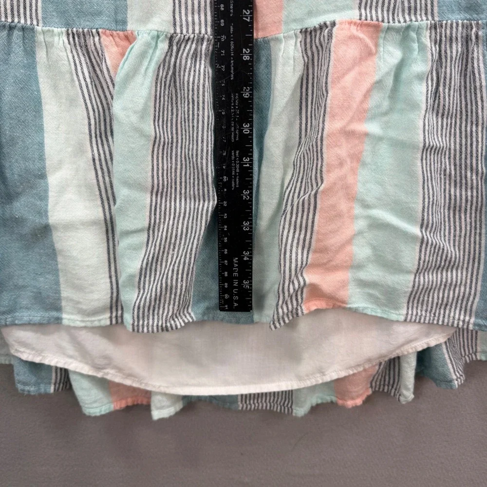 Rails Adora Dress Womens Medium Pastel Blue Peach Highland Stripe Coastal Boho - Picture 9 of 12